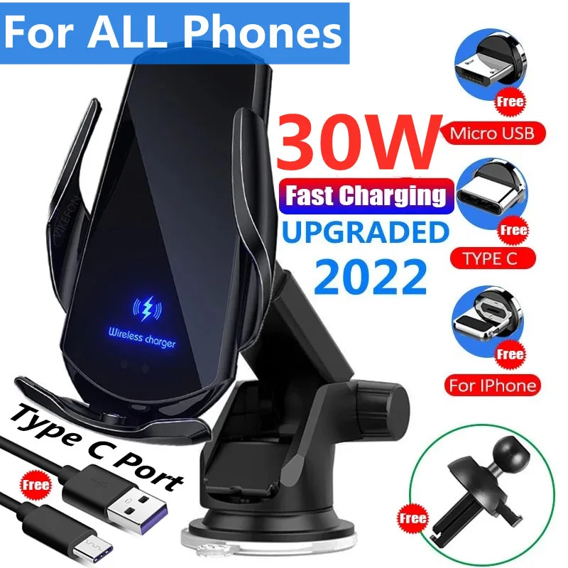 Automatic Wireless Phone Holder Charger Car Automatic 30w Car
