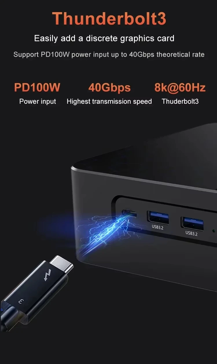 Morefine M600 R7 8845HS R9 7940HS/8945HS Mini PC DDR5 5600MHz SSD NVMe PCIe4.0 HD2.1 DP1.4 Thunderbolt3 RJ45 2.5G*2 Wifi6 BT5.2 6