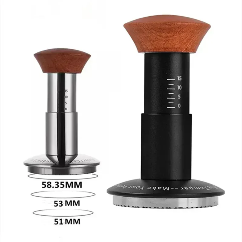 

Constant Pressure Coffee Tamper, Spring Adjustable Depth Espresso Tamper, Coffee Accessories,51MM,53MM,58.35MM