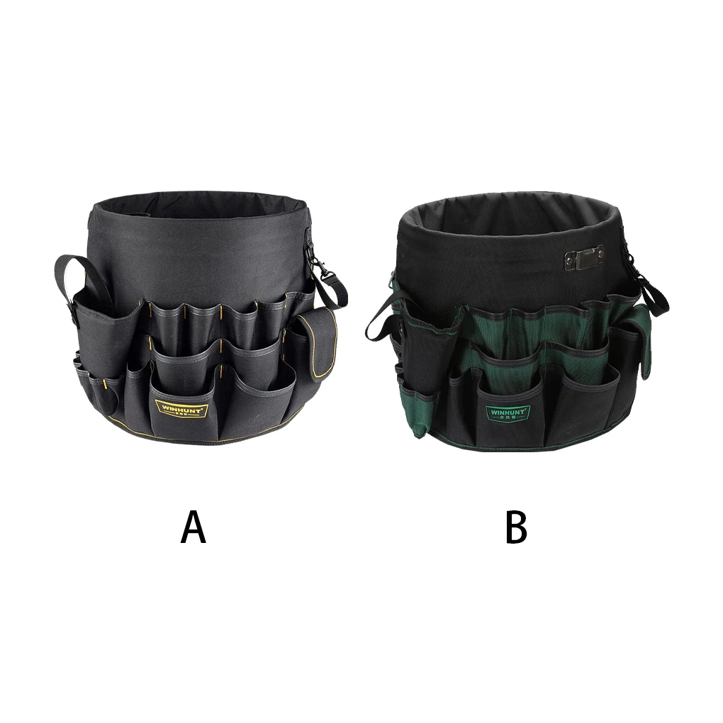 

Garden Tool Bag Oxford Organizer Bucket Pouch Multi-Pocket Gardening