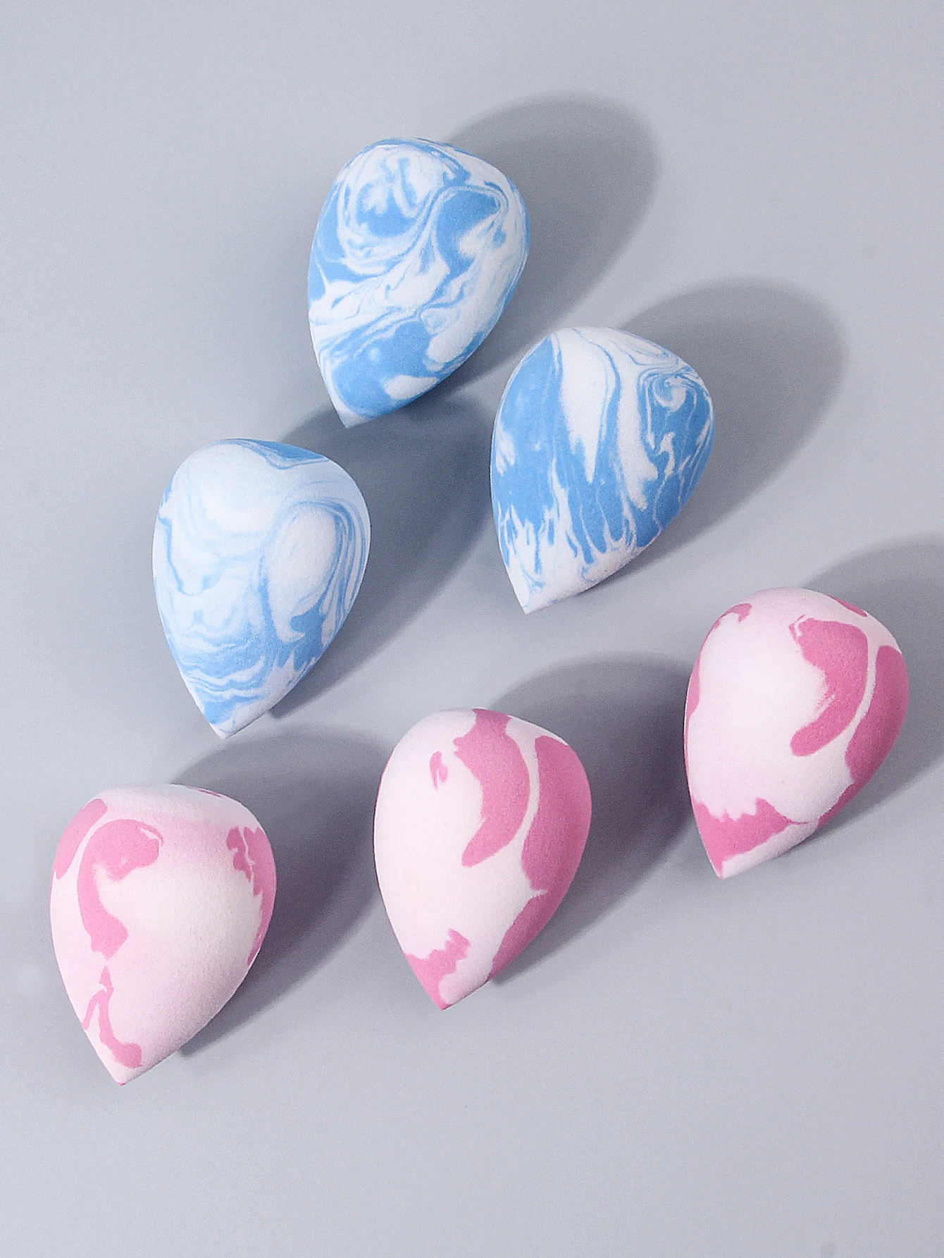 6PCS Ombre Çok Kullanımlı Makyaj Süngerleri - Kusursuz Sıvı/Toz ve Renkli Kozmetikler için Profesyonel Yüz Karıştırma Araçları