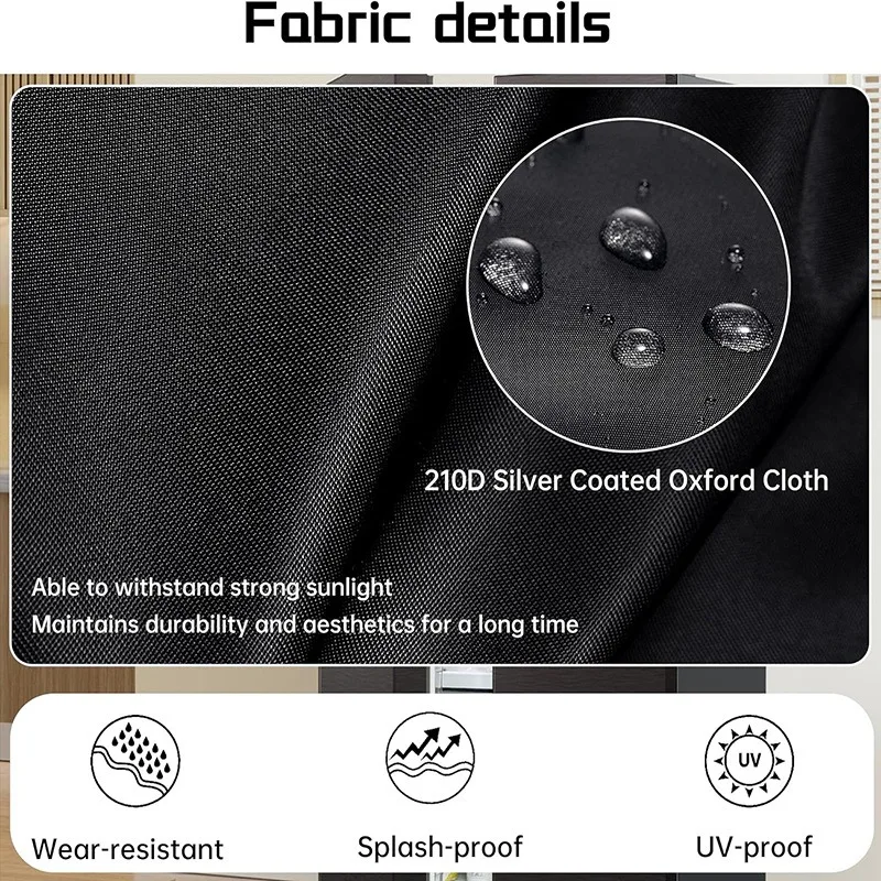 Dust Cover Oxford cloth vertical refrigerator protective cover Refrigerator dust and waterproof cover side size: 58.5x58.5x142cm