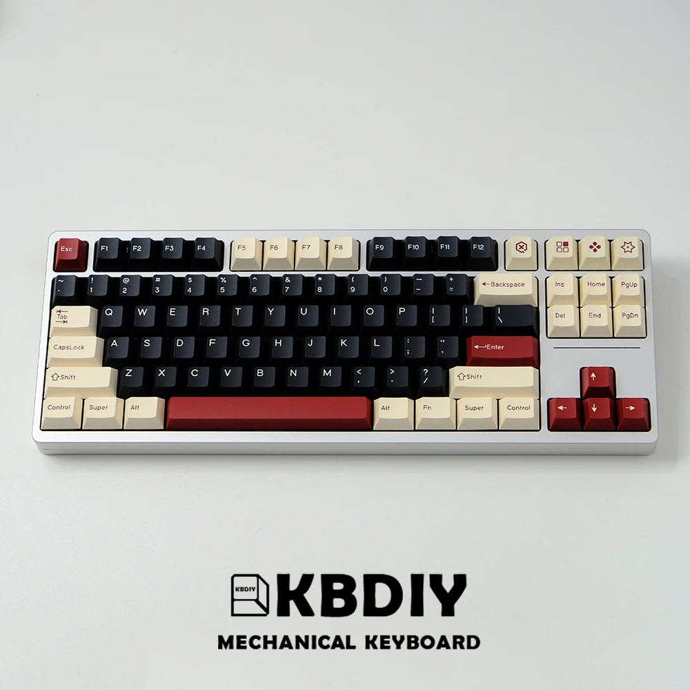 Kbdiy-gmk Keycaps para Teclado Mecânico Pbt Double Shot Iso Roma Perfil Cereja K500 Kit Faça Você Mesmo Retro 176 Teclas por Conjunto Gmk67