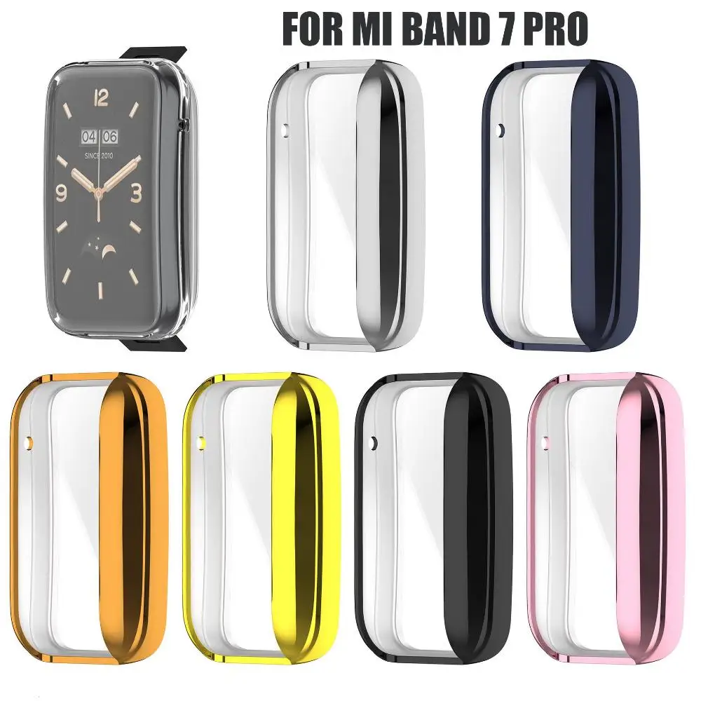 

Accessories Full Coverage Frame TPU Screen Protector Case Cover Protective For Xiaomi Mi Band 7 Pro