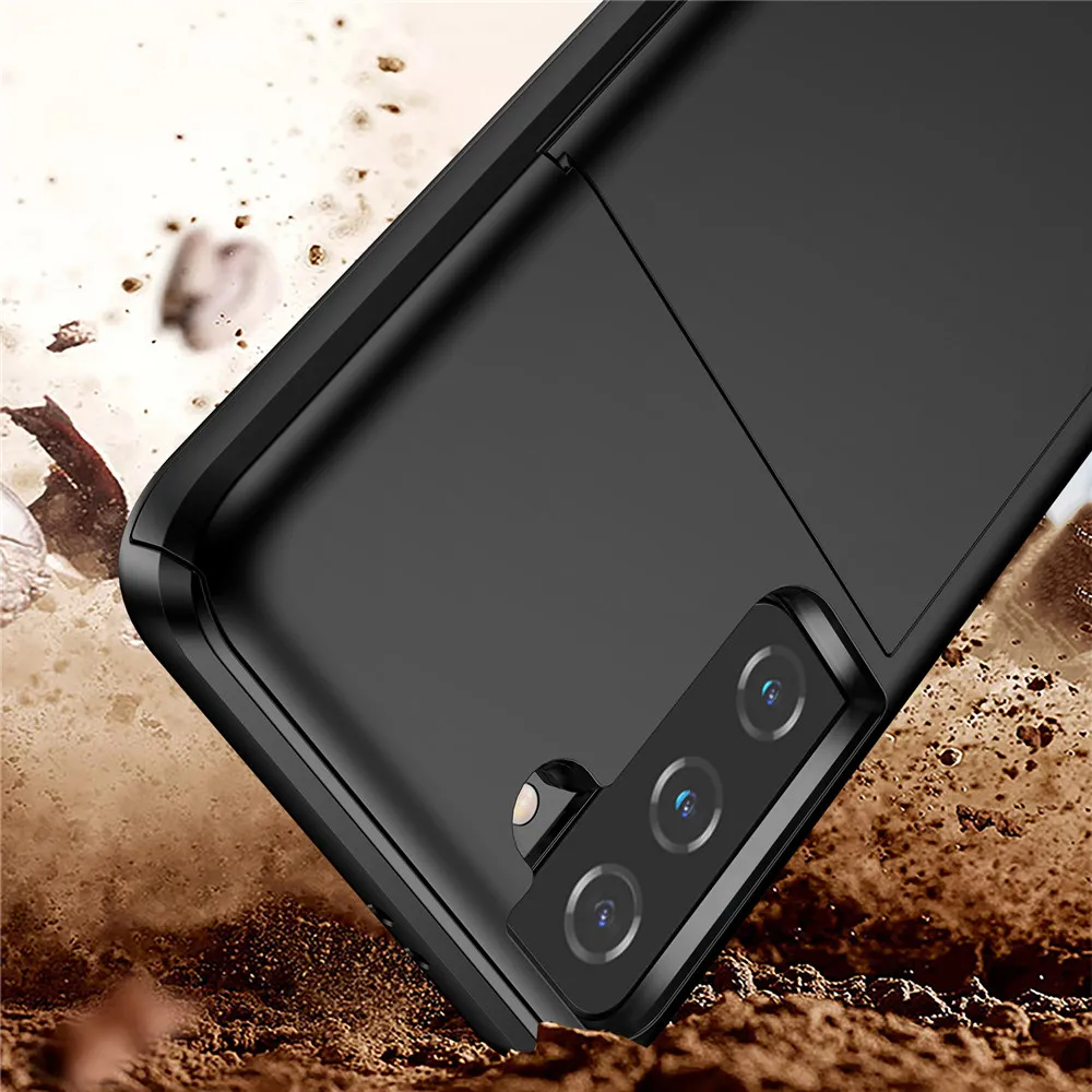 Hybrid Tough Slide Wallet Card Armor Case - Enhanced Protection and Functionality