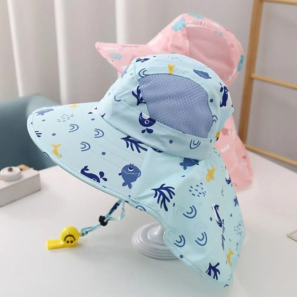 Polyester Kids Bucket Hat UV Protection Beach Cap
