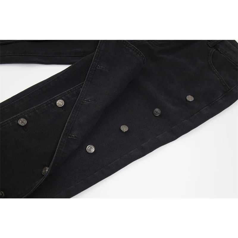 Men Woman Casual Best Quality Trousers Patchwork Washed Black GRAILZ Project G/R Jeans Pants Fashion Streetwear