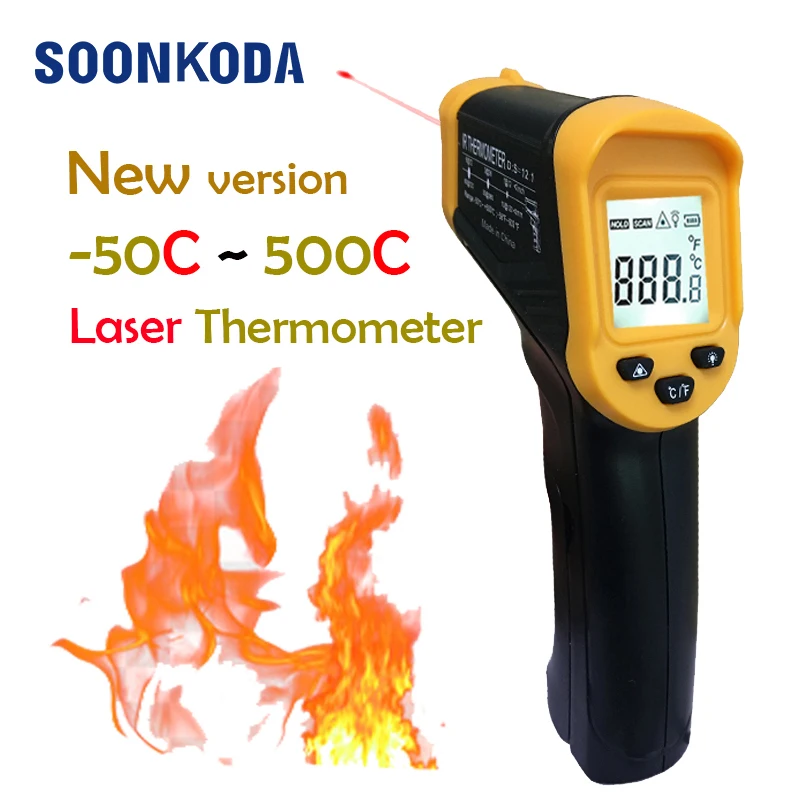 Digital Infrared Thermometer Industrial Noncontact Pyrometer For