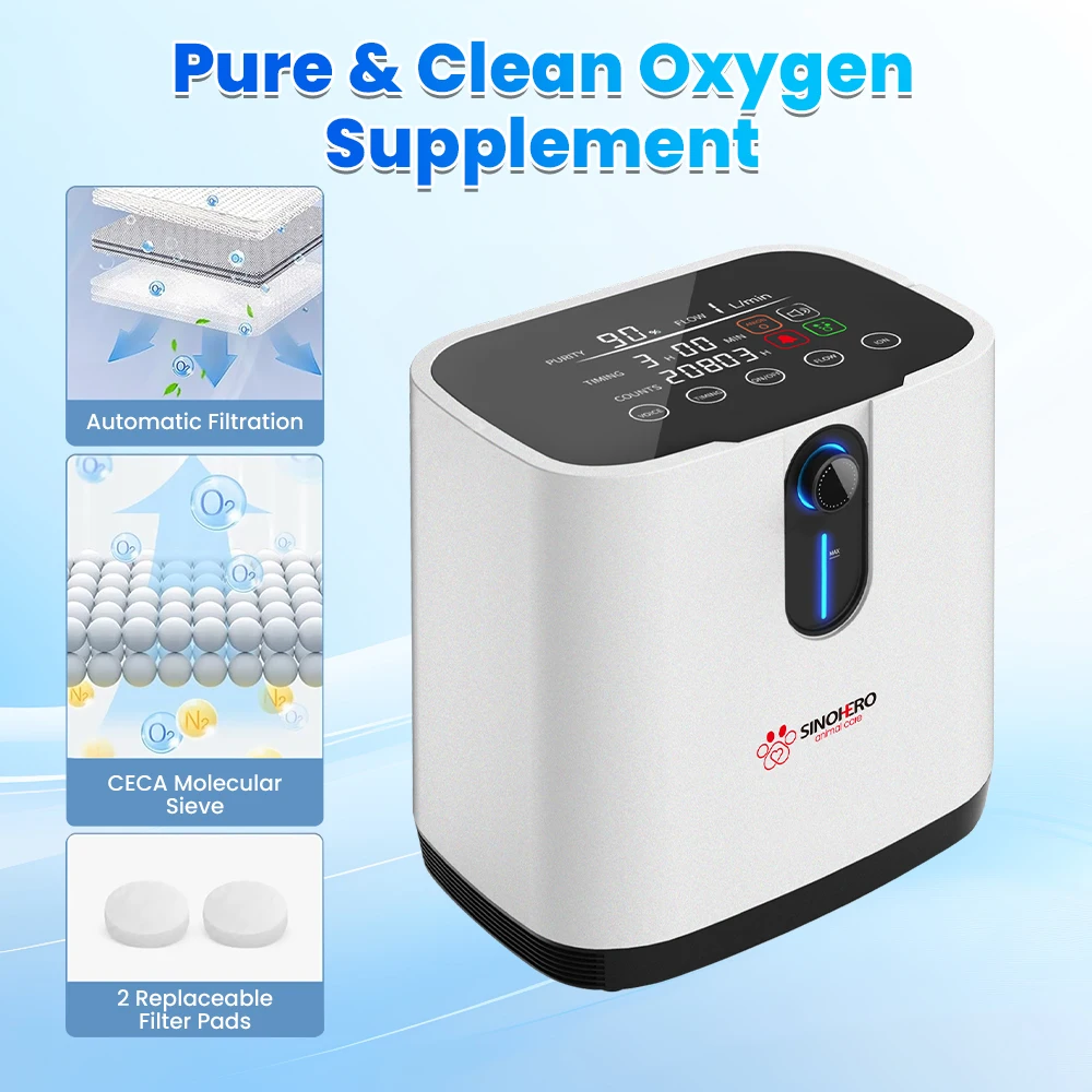 SH-11 Vet Household Veterinary Oxygen Concentrator with 15-Advanced Digital Technology
