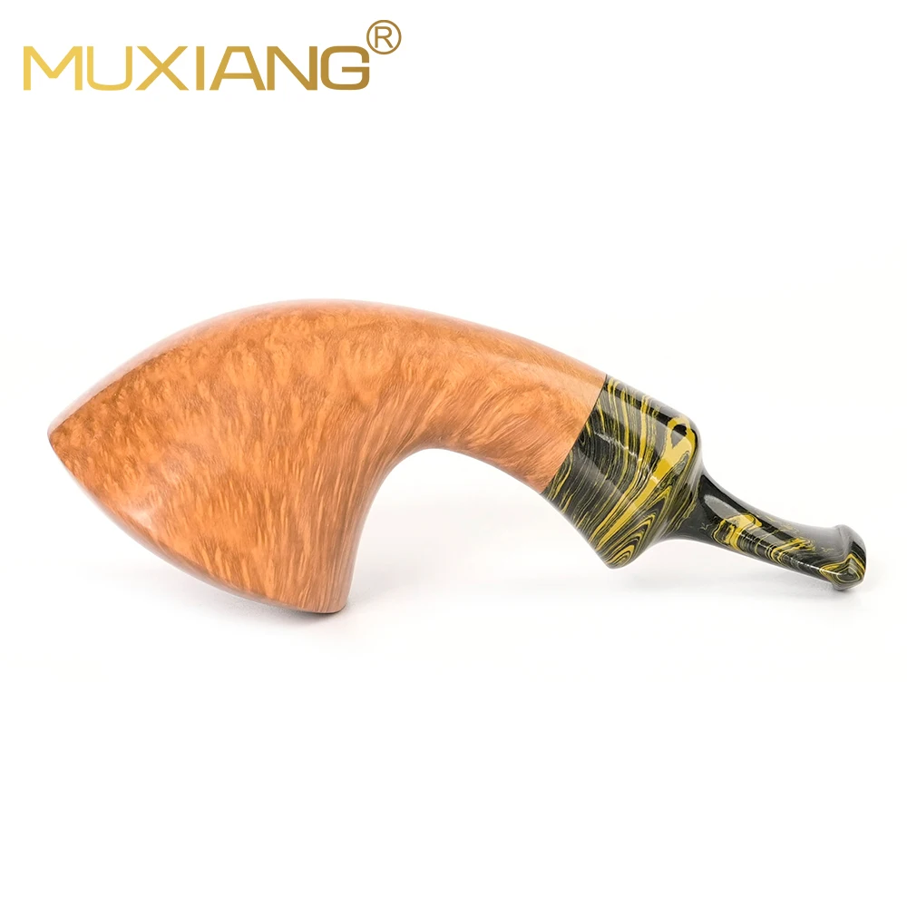 MUXIANG 브라이어 담배 파이프, 짧은 따뜻한 스너프 파이프, 컴벌랜드 파이프 입구, 3mm 파이프 채널, 아버지날 선물, 나무 파이프