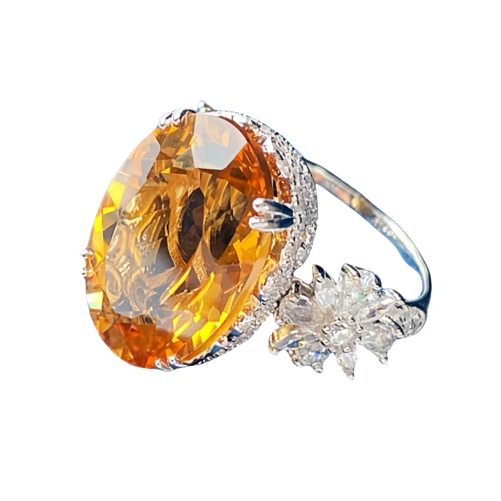 

Женское кольцо из серебра 925 пробы, с драгоценным камнем
