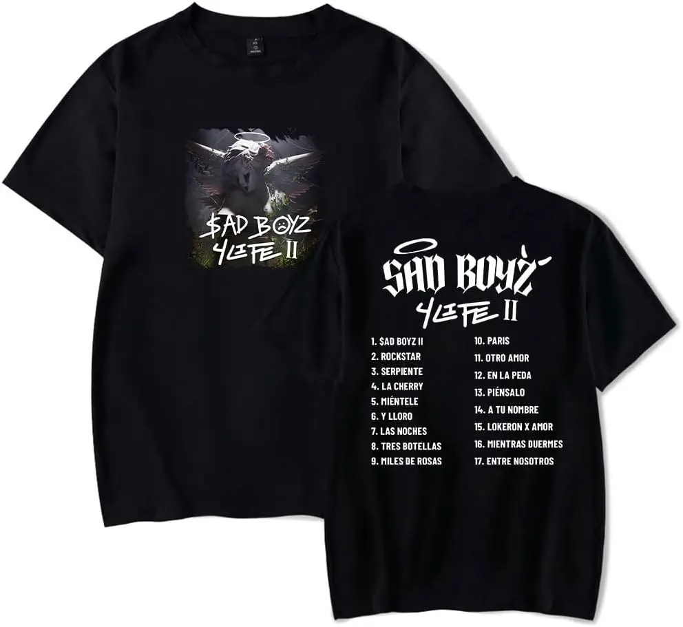 

Junior H Tour T-Shirts Sad Boyz 4 Life Album Merch Shirts Women Men Fashion Casual Short Sleeve Tee Top