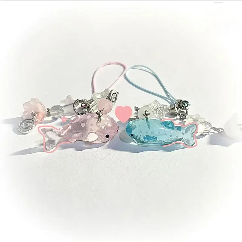 Vibrant Shark Beaded Phone Charm by Cutey's