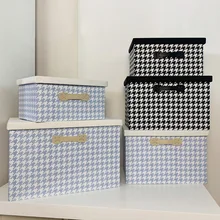 

Laundry Box Foldable Storage Box With Leather Handle Dirty Clothes Toys Storage Holder Load-bearing S/M/L Home Storage Accessory