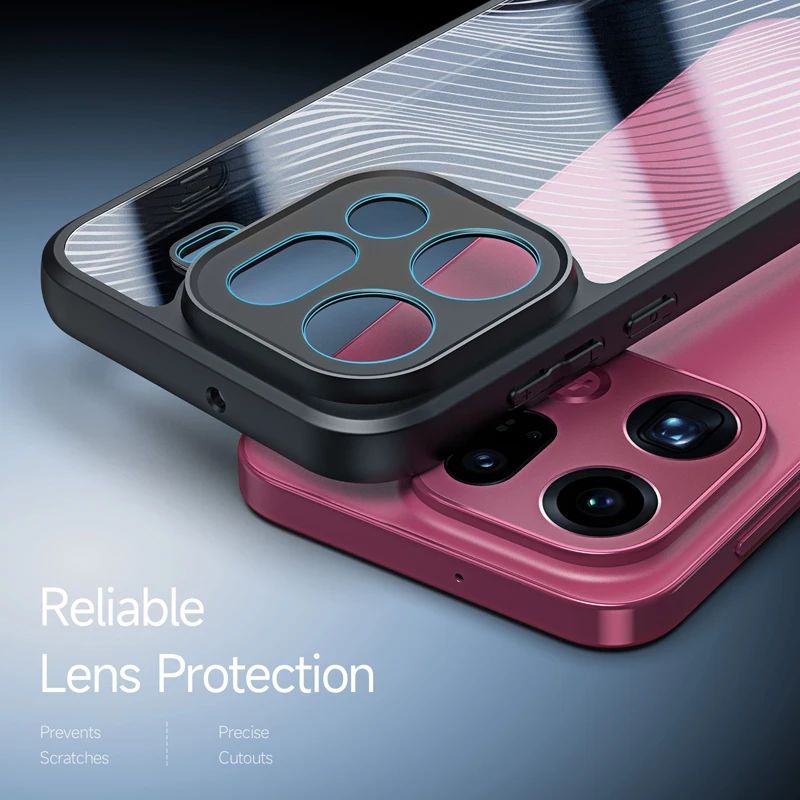 Enhanced Anti-Drop Hard PC Translucent Phone Cover with Flowing Line Design