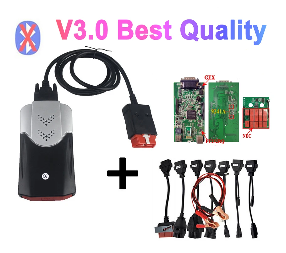 test car battery with multimeter 2022 Best Diagnostic 2020.23 Keygen Nec Relays V3.0 PCB 9241 chip with Bluetooth for TNESF DELPHIS ORPDC OBD2 Scanner Tool car battery drain tester Diagnostic Tools