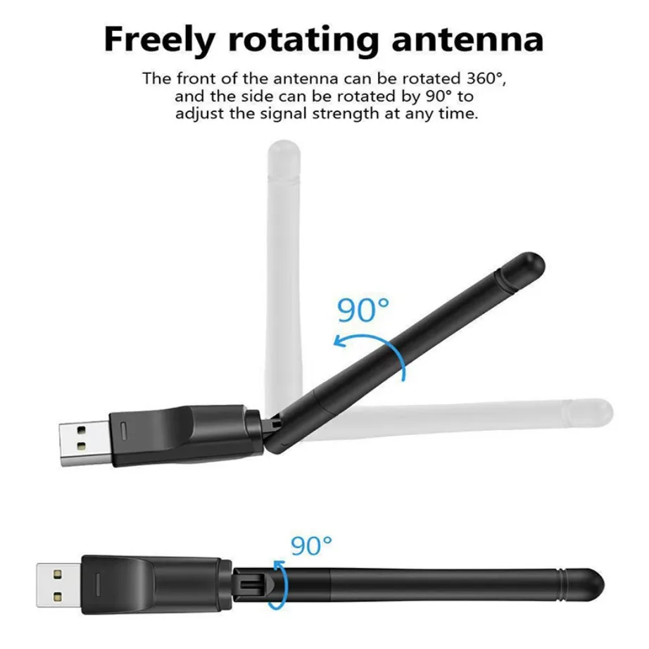 WiFi Adapter 150Mbps Mini USB Wireless Network Card 150M LAN Wi-Fi Receiver Dongle Antenna 2.4G 802.11b/g/n Ethernet For YIGETOHDE