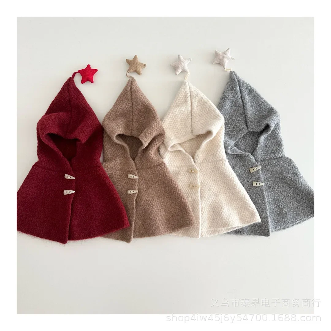 Cute Star Pattern Winter Hat and Shawl for Kids