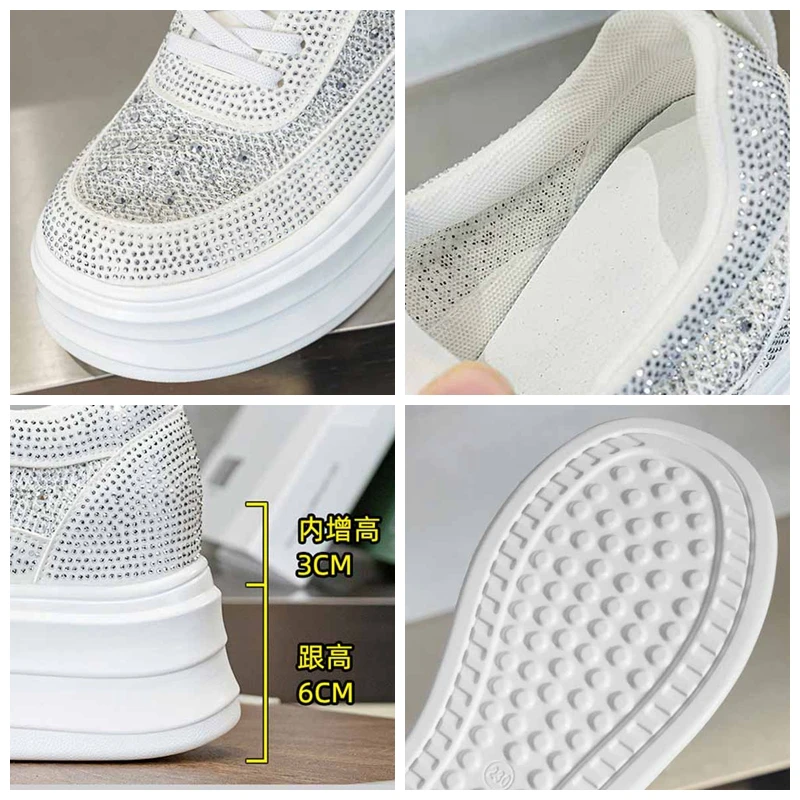 Fujin 9cm 에어 메쉬 마이크로 화이버 합성 가죽 여름 Chunky 스니커즈 통기성 플랫폼 웨지 여성 Vulcanize Hollow Shoes