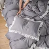 European Princess Pillow Cover Cushion Ruffle Pillow Sham Decorative Cotton Pillowcases with Invisible Zipper 3