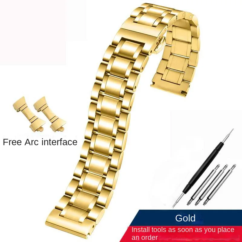 Universal Stainless Steel Watch Band for Bracelet-Style Watches (Multiple Width Options)