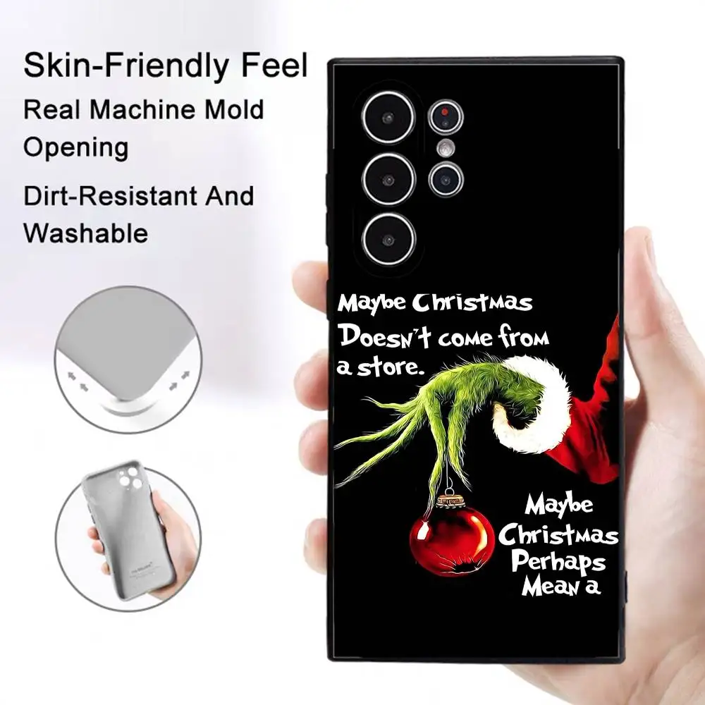 Festive Grinch-Inspired Frosted Soft Phone Case Cover