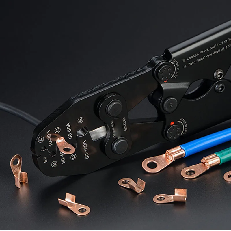 Copper Open Nose OT Line Nose U-shaped Bare Terminal Clamp Crimping Pliers 5-200