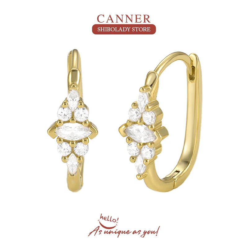 Orecchini A Occhio Di Cavallo In Cristallo Canner Orecchino 925 In Argento Per Donne Orecchini A Cerchio Geometria Festa Nuziale 2022 Accessori Di Ten