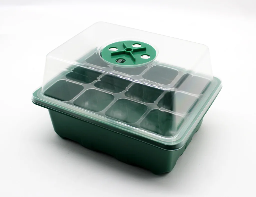 12 Cells Seed Starter Tray Box Nursery Pot Seedling Germination Planter Adjustable Ventilation Humidity seed starter tray seedling tray