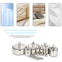14 pièces 3-70mm forets verre trou scie Kit diamant enduit noyau trou scie marbre foret carrelage céramique verre porcelaine forage 2