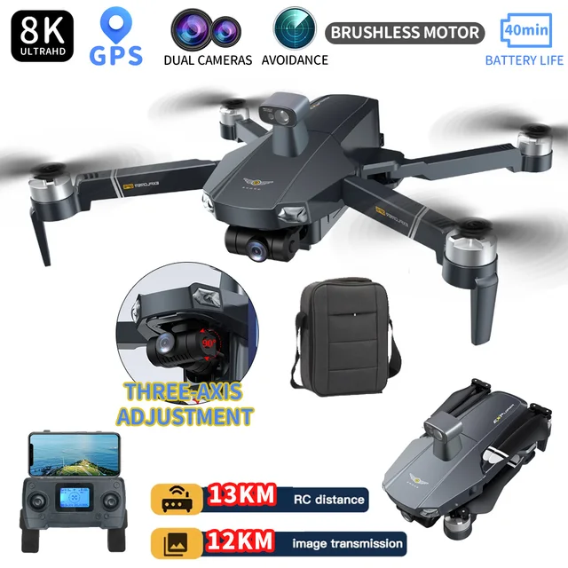 8819 Drone 8K 6K Profesional Reperter GPS WIFI HD 3-Axis Gimbal HD Camera Helicopter Brushless Motor FPV RC Quadcopter Aircraft 1