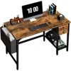 Computer Desk with Drawers - 40 Inch Work Small Desk for Bedroom Home Office, Simple Study Writing Table PC Desks with Drawer 2