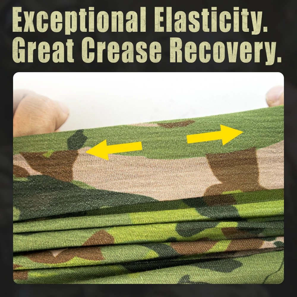 BG Tactical Bionic Camo Bandana, Nahtloser Elastischer Schlauchförmiger Nackenschutz, Winddichte UV-Multifunktions-Jagd-Gesichtsmaske – Detail 10