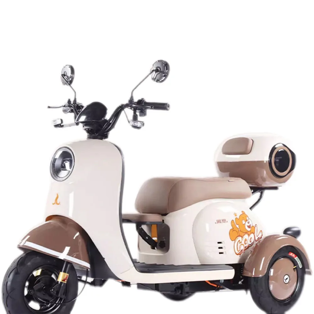 800W 60V 30Ah Household Electric Tricycle with Shock Absorption Guard Against Theft for Older People Scooter