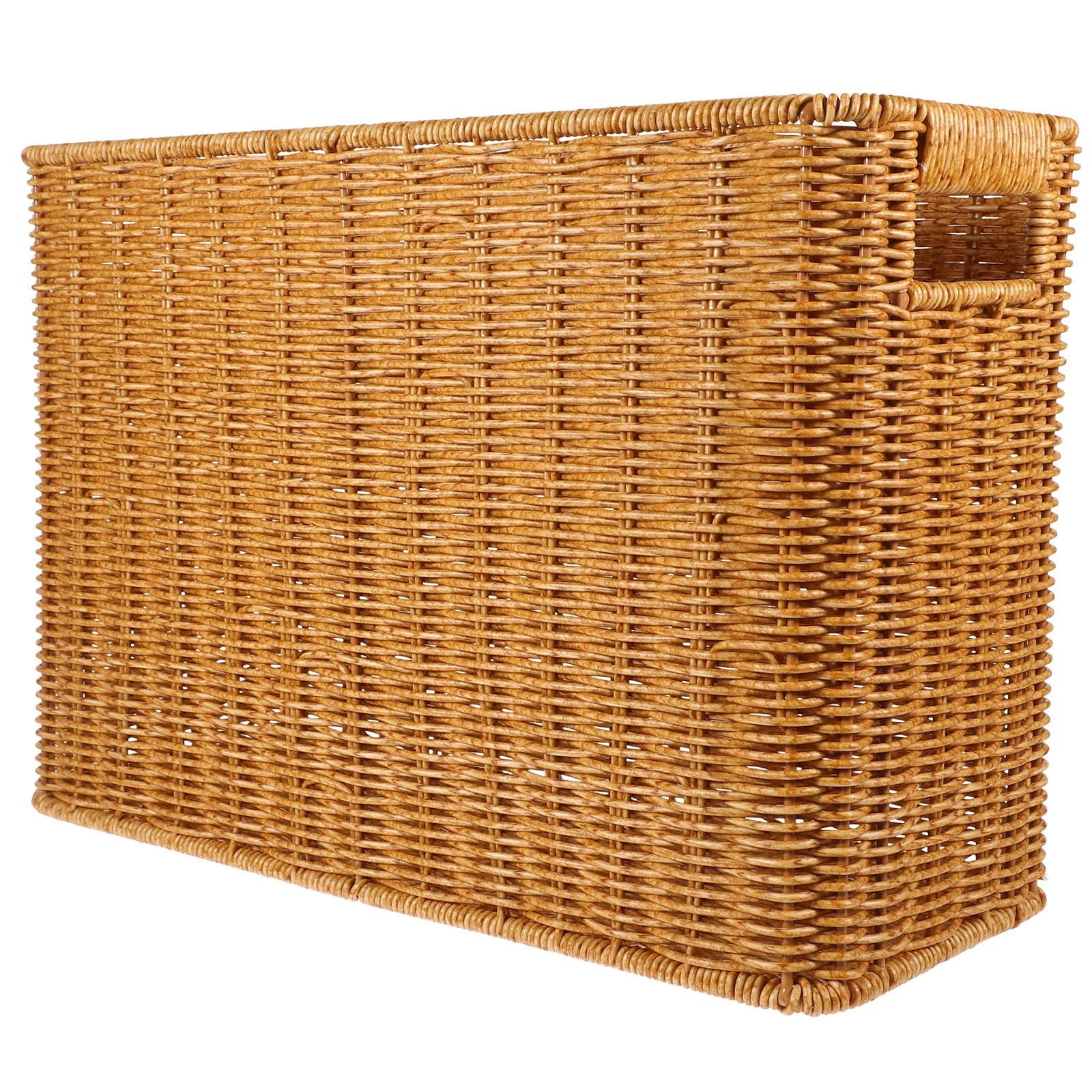 

Angoily Magazine Storage Basket Seagrass Woven File Holder Narrow Place Storage Holder Book Wicker Basket Storage Basket