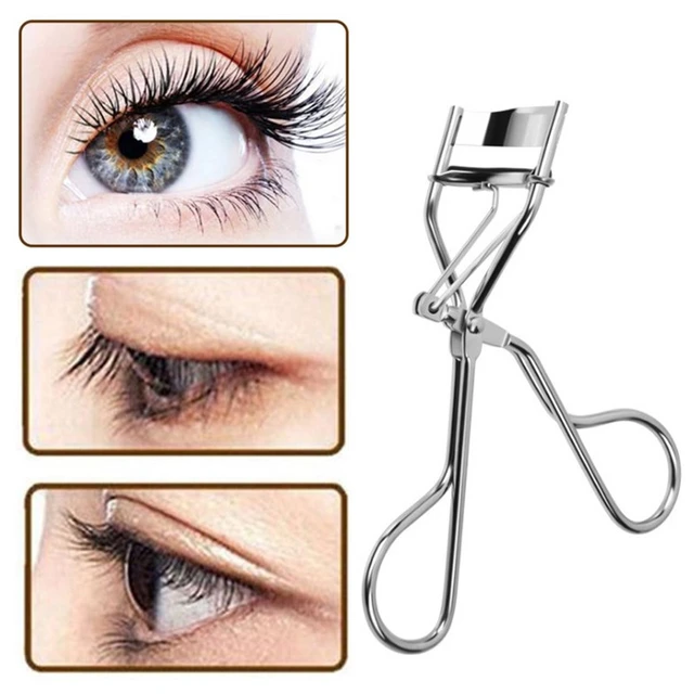 1pc Black/silver White Curl Eyelash Curler Stainless Steel Eyelash