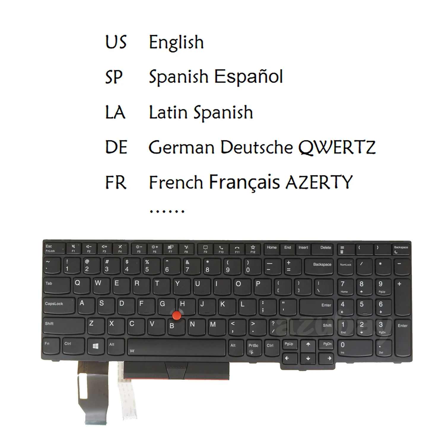 Teclado Retroiluminado para Laptop Lenovo Thinkpad T15 Gen Gen P15s Gen Gen Eua la Espanhol Francês Alemão