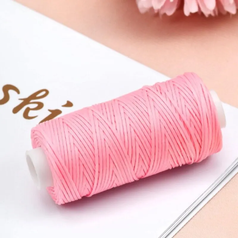 Leather Sewing String 150D Leather Polyester Flat Wax 0.8mm Diameter 50 Meters