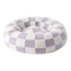 Cute Dog Bed for Small Dogs, Washable Puppy Beds,Cozy Round Orthopedic Pet Sofa with Jacquard Shaggy Plush and Anti Slip Bottom 5