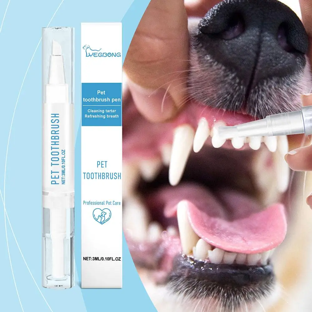 Dog Teeth Cleaning Pen Cat/Dog Tartar Remover For Teeth Pet Dental Stain Cleaning Grooming Toothbrus J3E4