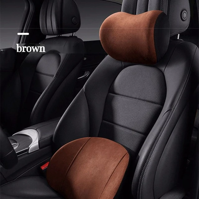 Brand New Car Seat Booster Universal Driver Memory Foam Lumbar Pillow Suede  Seat Height Inclined Cushion Car - AliExpress