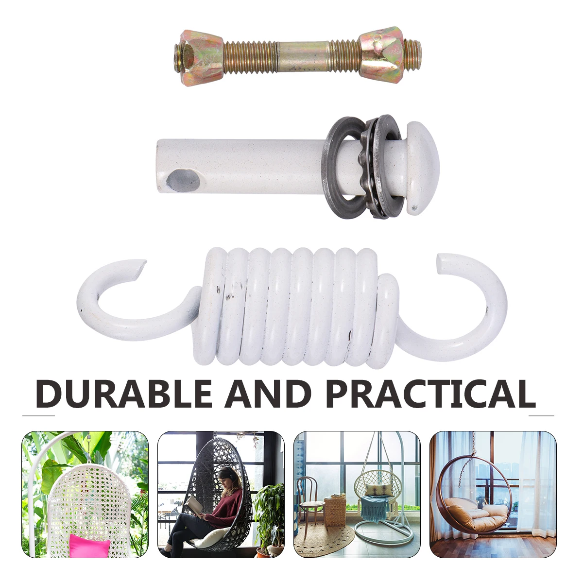 Hammock Hanging Swing Chair Hook Outdoor Kit Hooks Heavy Ceiling Porch Hanger Duty Springs Suspension Accessories Chairs Parts hammock fittings