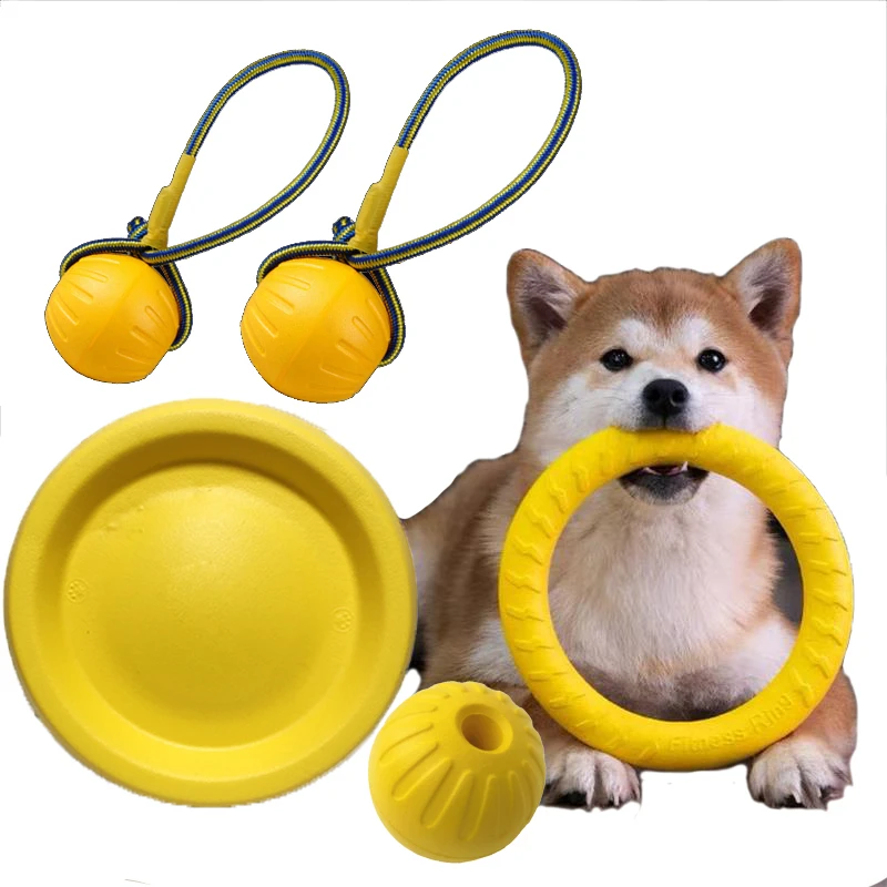 Pet Flying Discs Training Ring Puller Dog Toys For Big Large Dogs Bite
