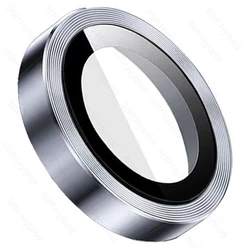 Enhanced Metal Ring Case with Tempered Glass Back Camera Protector and 9H HD Rear Lens Cover - iPhone 17 e (Silver - 03)