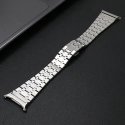 Stainless Steel Luxury Metal Watch Band - Men's Premium Strap Bracelet - Galaxy 8 40mm 44mm (Silver)