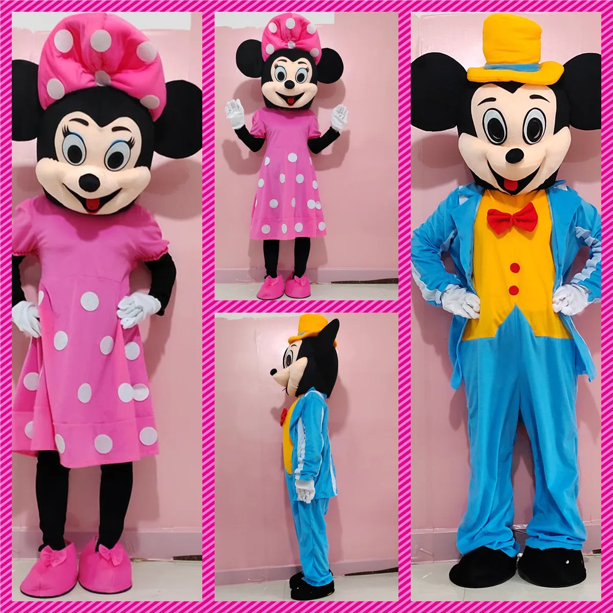 Disney Large Mickey Mouse Costume Adult EVA Head Short Plush Mascot Set Animal Character Doll Costume Event Party Cosplay Costum