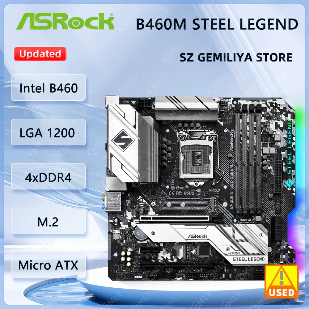 ASROCK B460M STEEL LEGEND Motherboard Socket 1200 Intel B460 DDR4
