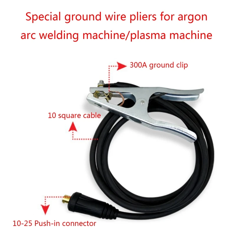 Portable Electrode Holder Cable Welding-Stick Grip Lead 300A Quality Metal Made 85LC