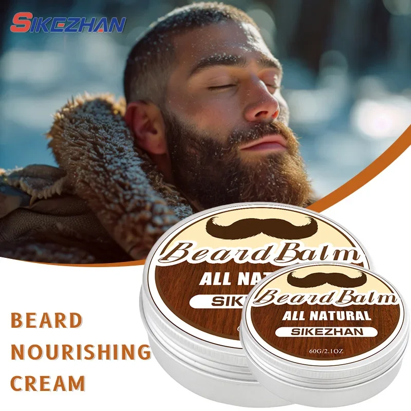 Natural Beard Balm Wax Beard Growth Oil Moisturizing Smoothing Beard Styling Professional Care Cream Skin Care