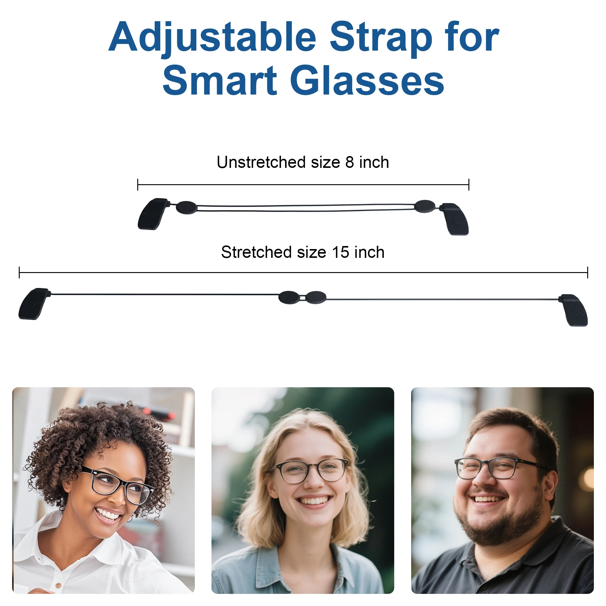 HIbloks for RayBan Meta Wayfarer smart Glasses Accessories Non-slip air Adjustab
